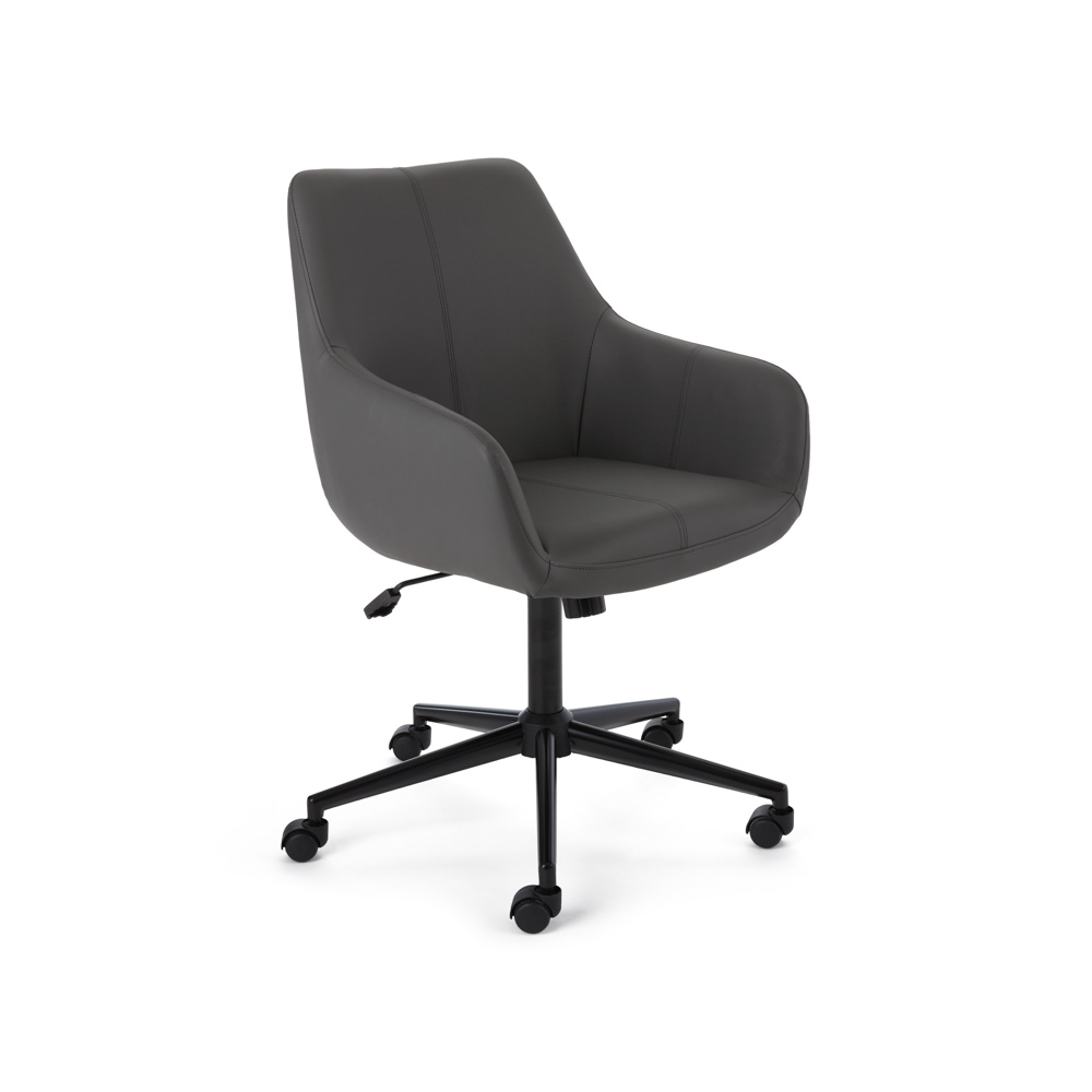 Devon Office Chair: Grey Leatherette